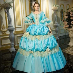 Gothic Victorian Vintage Inspired Dress Party Costume Prom Dress Princess Shakespeare Solid Color Ball Gown Fancy Dress Women's Halloween Carnival Valentine's Day Party Evening Party Masquerade