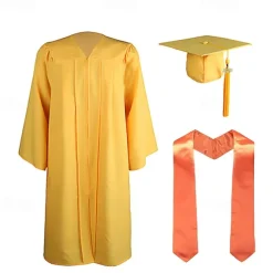 Graduation Cap and Gown 2025 Set with Tassel Graduation Stoles for High School College Bachelor