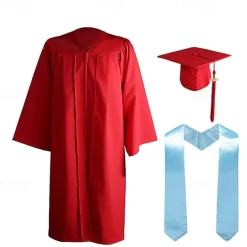 Graduation Cap and Gown 2025 Set with Tassel Graduation Stoles for High School College Bachelor