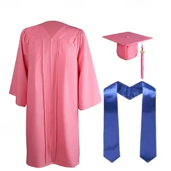 Graduation Cap and Gown 2025 Set with Tassel Graduation Stoles for High School College Bachelor