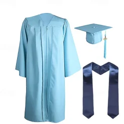 Graduation Cap and Gown 2025 Set with Tassel Graduation Stoles for High School College Bachelor