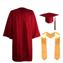 Graduation Cap and Gown 2025 Set with Tassel Graduation Stoles for High School College Bachelor