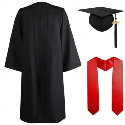 Graduation Cap and Gown 2025 Set with Tassel Graduation Stoles for High School College Bachelor