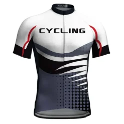 21Grams Men's Cycling Jersey Set Short Sleeve Cycling Jersey with Bib Shorts 3 Rear Pockets Reflective Strips 3D Padded Shorts Polka Dot Polyester Bike Wear Breathable Quick Dry Moisture Wicking