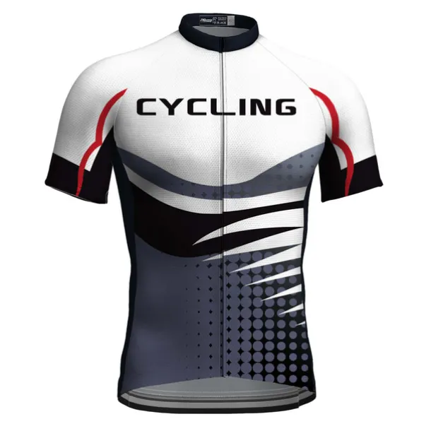 21Grams Men's Cycling Jersey Set Short Sleeve Cycling Jersey with Bib Shorts 3 Rear Pockets Reflective Strips 3D Padded Shorts Polka Dot Polyester Bike Wear Breathable Quick Dry Moisture Wicking