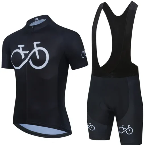 21Grams Men's Short Sleeve Cycling Jersey with Bib Shorts Summer Spandex Polyester Bike Clothing Suit 3D Pad Breathable Quick Dry Moisture Wicking Back Pocket Sports Red Black Yellow White