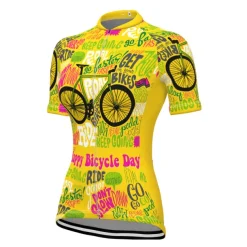 21Grams Women's Short Sleeve Cycling Jersey With 3 Rear Pockets Summer Bicycle Riding Bike Top Breathable Quick Dry Moisture Spandex Polyester Dark Pink Light Green Blushing Pink Mountain Bike MTB
