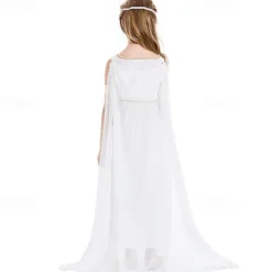 Greek Goddess Halloween Dress Cosplay Costume Vintage Inspired Kid's Girls' Carnival Masquerade Party Masquerade Easy Halloween Costumes Dress Up