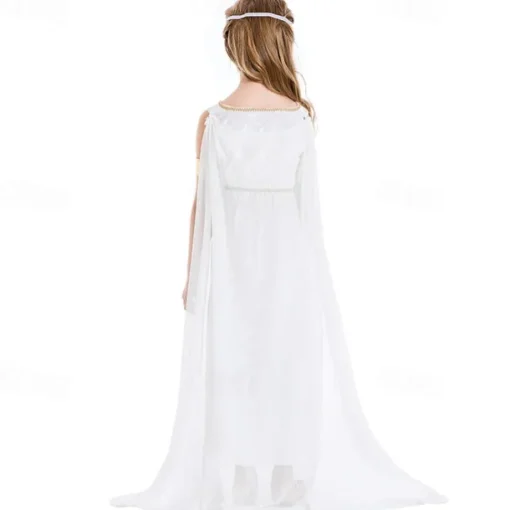 Greek Goddess Halloween Dress Cosplay Costume Vintage Inspired Kid's Girls' Carnival Masquerade Party Masquerade Easy Halloween Costumes Dress Up