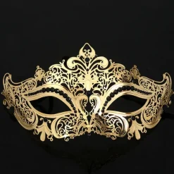 Greek Goddess Roman Halloween Mask Venetian Mask Columbina Carnival Mask Metal Finish Sexy Costume Half Face Adults' Women's Halloween Carnival Mardi Gras Party Masquerade Carnival of Venice Easy