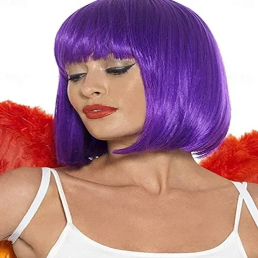 Green Wigs for Women 12'' Short Green Bob Wig with Bangs Natural Synthetic Soft Wig Cute Colored Wigs for St Patrick's Day Party Halloween St.Patrick's Day Wigs
