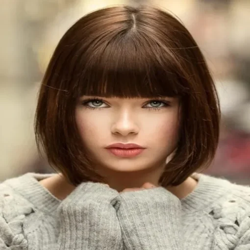 Green Wigs for Women 12'' Short Green Bob Wig with Bangs Natural Soft Green Wig for St Patricks Day Party BU239LGR Halloween Wigs St.Patrick's Day Wigs