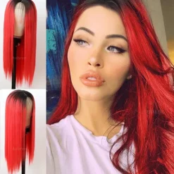 Green Wigs Long Straight Synthetic Wig Irish Green Heat Resistant No Lace Front Wigs with Baby Hair Glueless Peluca for St Patricks Cosplay Party for Fashion Women 22 Inch Halloween Wigs