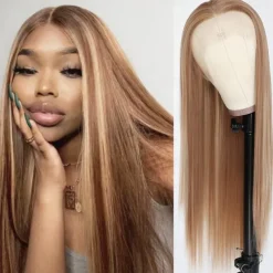 Green Wigs Long Straight Synthetic Wig Irish Green Heat Resistant No Lace Front Wigs with Baby Hair Glueless Peluca for St Patricks Cosplay Party for Fashion Women 22 Inch Halloween Wigs