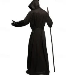 Grim Reaper Cape Cosplay Costume Cloak Adults' Men's Scary Costume Performance Halloween Masquerade Carnival Masquerade Mardi Gras Easy Carnival Costume