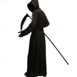 Grim Reaper Cape Cosplay Costume Cloak Adults' Men's Scary Costume Performance Halloween Masquerade Carnival Masquerade Mardi Gras Easy Carnival Costume
