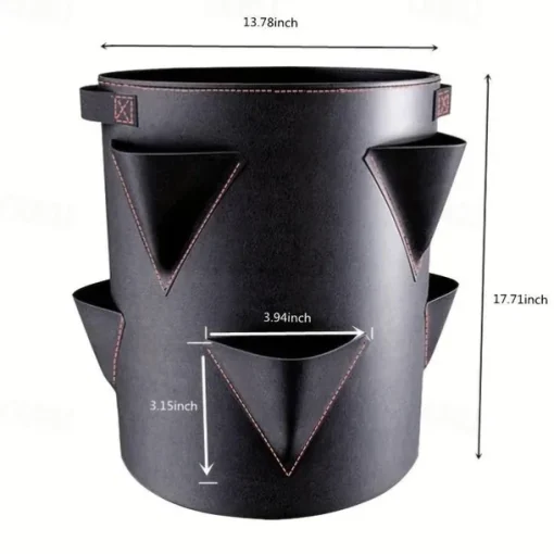 Grow Bags, Strawberry Planter Bags With Handles, 5/7/10 Gallon Heavy Duty Non-woven Fabric Plant Pots For Tomato,Carrot, Onion, Fruits, Flower And Vegetables, Garden Supplies