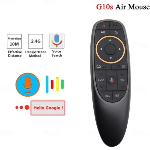 G10s Fly Air Mouse Wireless 2.4GHz Mini Gyro Remote Control For Android Tv Box With Voice Control For Gyro Sensing Game