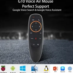 G10s Fly Air Mouse Wireless 2.4GHz Mini Gyro Remote Control For Android Tv Box With Voice Control For Gyro Sensing Game