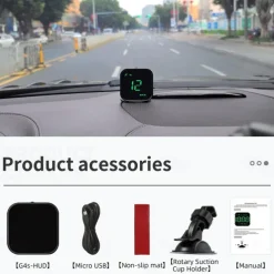 G4S HUD GPS Head Up Display LED Auto Speedometer Electronics Digital Alarm Reminder GPS HUD Car Accessories for All Cars