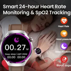 GT4 Pro Smart Watch 1.54“ AMOLED HD Screen Sport Bluetooth Call NFC Compass GPS Men Women Business Waterproof Smartwatch Activity Tracker Compatible with Android iOS