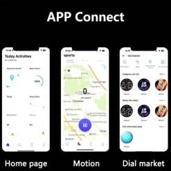 GT45 Smart Watch Men Bluetooth Call Outdoor Sports Voice Assistant Compass Health Monitoring Fitness Tracker Smartwatch
