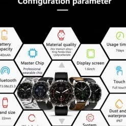 GT45 Smart Watch Men Bluetooth Call Outdoor Sports Voice Assistant Compass Health Monitoring Fitness Tracker Smartwatch