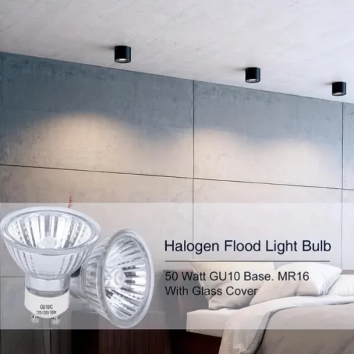GU10 Halogen Bulb 35W 50W MR16 GU10 Base 220V Light Bulb Halogen Flood Light Bulbs Simulated Flame Lamp
