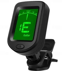 Guitar Tuner Digital Clip-On Tone Tuner for Electric Urikri Bass Violin Universal 360 Degree Rotatable Sensitive Built-in Batter