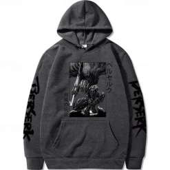 Guts Hoodie Print Front Pocket Graphic For Couple's Men's Women's Adults' Hot Stamping