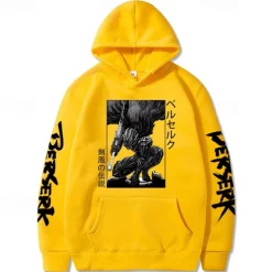 Guts Hoodie Print Front Pocket Graphic For Couple's Men's Women's Adults' Hot Stamping