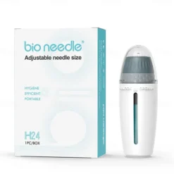 H24 Derma Stamp Adjustable 0.25mm-1.5mm Microneedling Liquid Serum Applicator For Acne Scars Skin Improvement