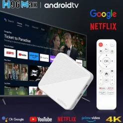H96 Max H313 Android 14 4K Smart TV Box HD Original Cheapest Android 14 ATV Version Bluetooth Voice Remote WIFI 6 60fps Set Top Box