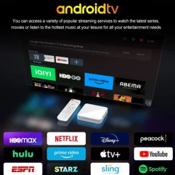 H96 Max H313 Android 14 4K Smart TV Box HD Original Cheapest Android 14 ATV Version Bluetooth Voice Remote WIFI 6 60fps Set Top Box