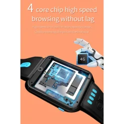 H1 Smart Watch 1.54 inch Smartwatch Fitness Running Watch Bluetooth 4G Pedometer Alarm Clock Calendar Compatible with Android iOS Kid's Women GPS with Camera IP 67 31mm Watch Case