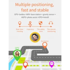 H1 Smart Watch 1.54 inch Smartwatch Fitness Running Watch Bluetooth 4G Pedometer Alarm Clock Calendar Compatible with Android iOS Kid's Women GPS with Camera IP 67 31mm Watch Case