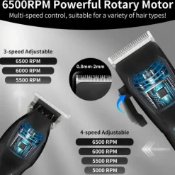 Hair Clipper And Hair Trimmer Kit Professional Hair Clippers For Men Cordless Barber Clippers Machine Rechargeable Outliner Trimmer Mens Beard Trimmer Electric Hair Cutting Grooming Kit