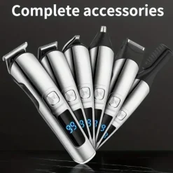 Hair Clipper Waterproof Beard Trimmer for Men - Includes Nose Hair Trimmer Body Shaver and Grooming Kit - Perfect Gift for Father's Day