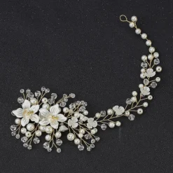 Hair Combs Flowers Headdress Alloy Wedding Party / Evening Wedding Bridal With Imitation Pearl Flower Headpiece Headwear