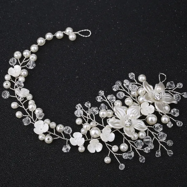 Hair Combs Flowers Headdress Alloy Wedding Party / Evening Wedding Bridal With Imitation Pearl Flower Headpiece Headwear