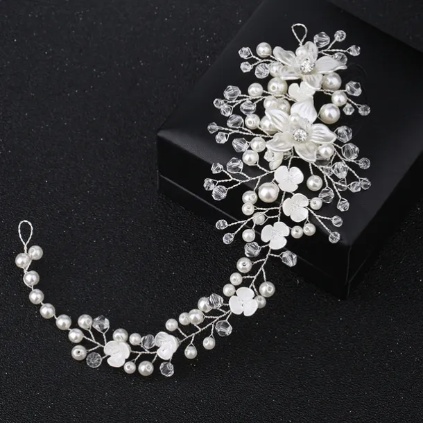 Hair Combs Flowers Headdress Alloy Wedding Party / Evening Wedding Bridal With Imitation Pearl Flower Headpiece Headwear
