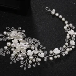 Hair Combs Flowers Headdress Alloy Wedding Party / Evening Wedding Bridal With Imitation Pearl Flower Headpiece Headwear