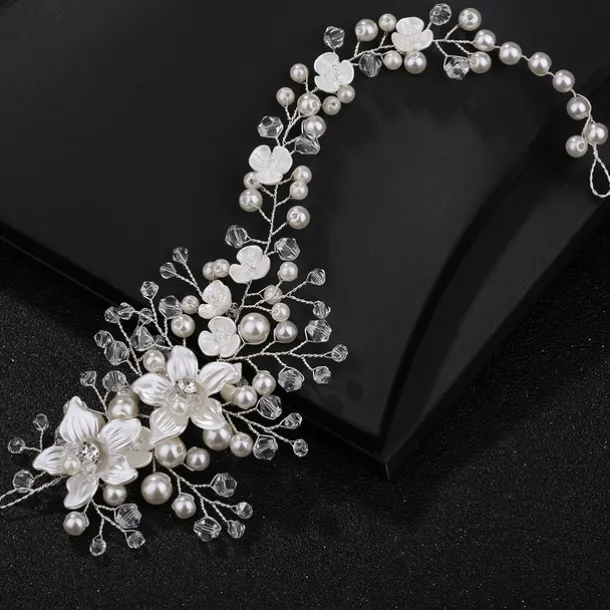 Hair Combs Flowers Headdress Alloy Wedding Party / Evening Wedding Bridal With Imitation Pearl Flower Headpiece Headwear