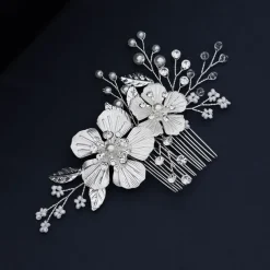Hair Combs Headdress Alloy Wedding Simple Bridal With Pure Color Headpiece Headwear