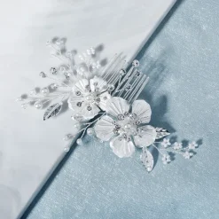 Hair Combs Headdress Alloy Wedding Simple Bridal With Pure Color Headpiece Headwear