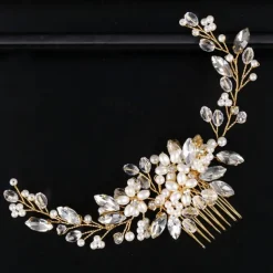 Hair Combs Headdress Hair Accessory Imitation Pearl Rhinestone Wedding Party / Evening Wedding Bridal With Faux Pearl Crystals / Rhinestones Headpiece Headwear