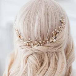 Hair Combs Headdress Headpiece Alloy Wedding Special Occasion Wedding Bridal With Imitation Pearl Crystals / Rhinestones Headpiece Headwear dress to impress