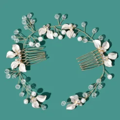 Hair Combs Headdress Headpiece Alloy Wedding Special Occasion Wedding Bridal With Imitation Pearl Crystals / Rhinestones Headpiece Headwear dress to impress