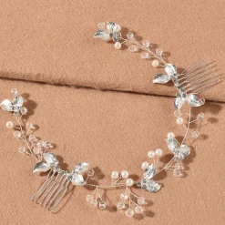 Hair Combs Headdress Headpiece Alloy Wedding Special Occasion Wedding Bridal With Imitation Pearl Crystals / Rhinestones Headpiece Headwear dress to impress