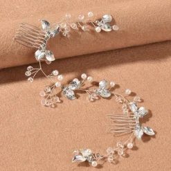 Hair Combs Headdress Headpiece Alloy Wedding Special Occasion Wedding Bridal With Imitation Pearl Crystals / Rhinestones Headpiece Headwear dress to impress